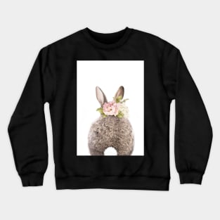 Peek-a-boo Floral Bunny Tail Crewneck Sweatshirt
